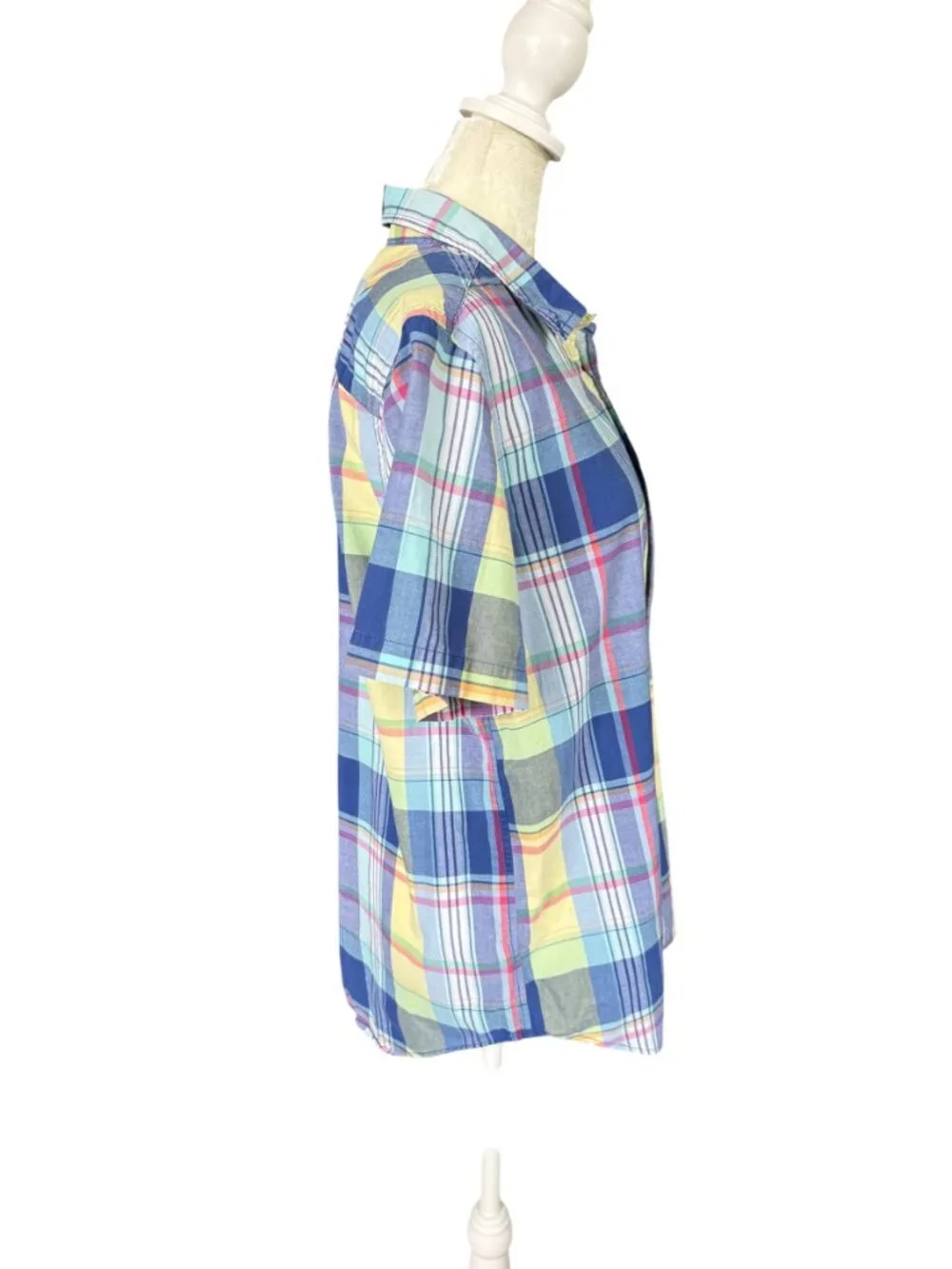 Ralph Lauren boys XL 18-20 plaid short sleeve collared button down shirt